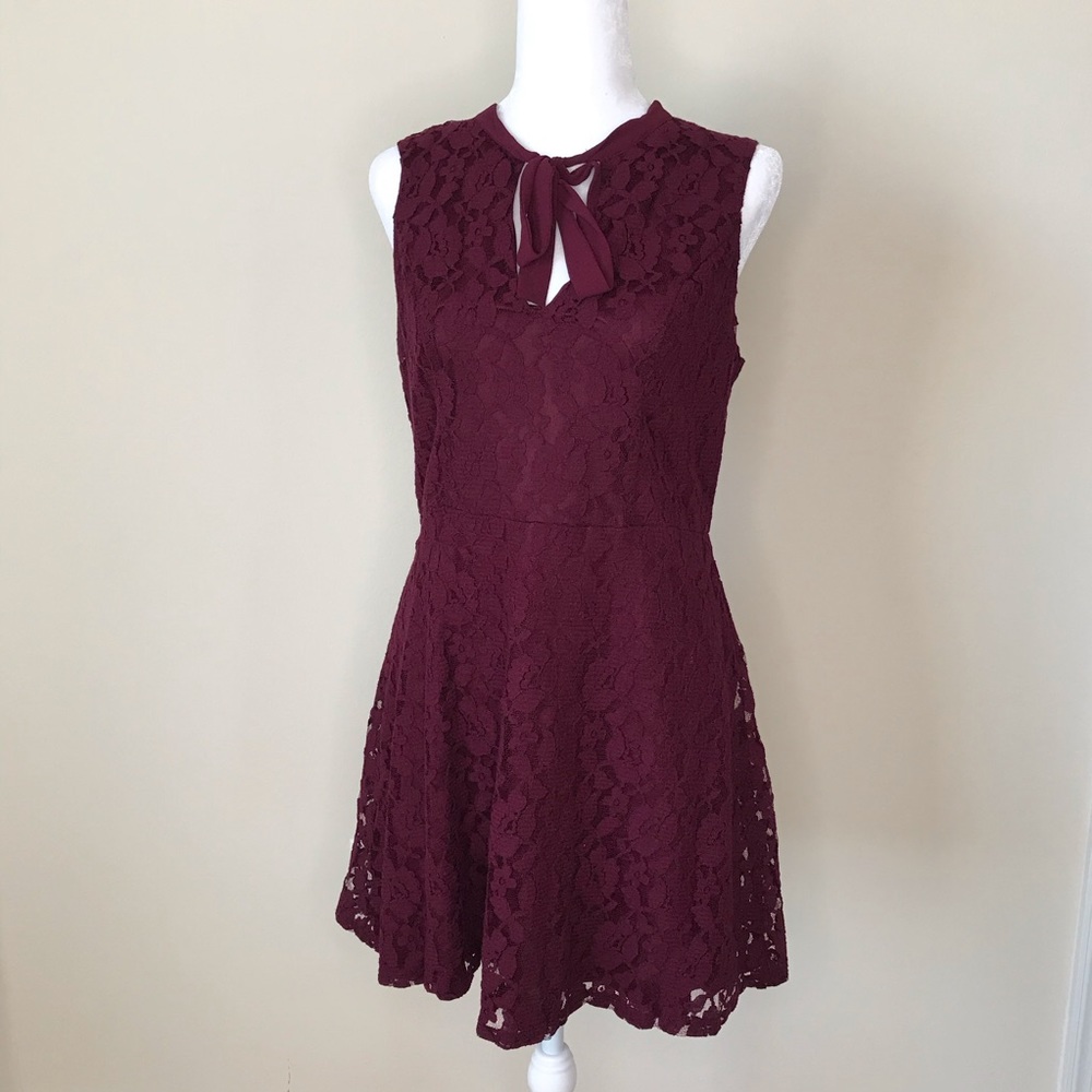 Burgundy Lace Dress